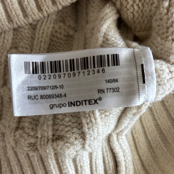 Zara V-Neck Trendy Cream Knit Sweater Vest Black Trim 
Youth 9-10
Womens-XS/S - Picture 8 of 9